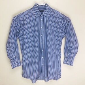 Burberry mens long sleeve button up dress shirt 17.5